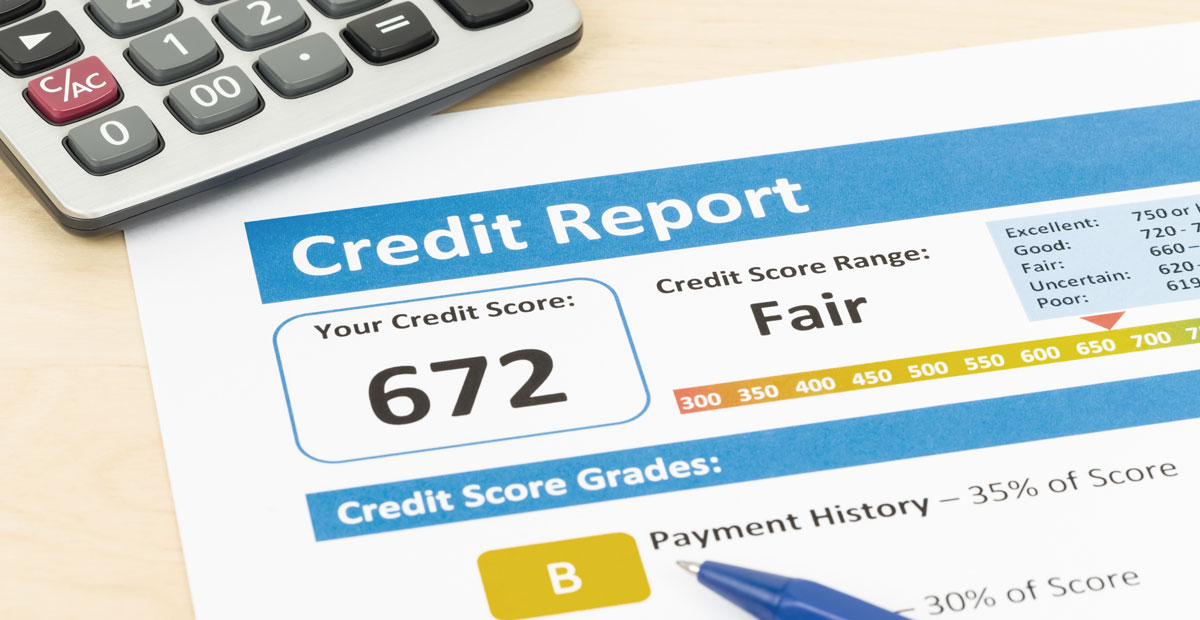 Your credit score report